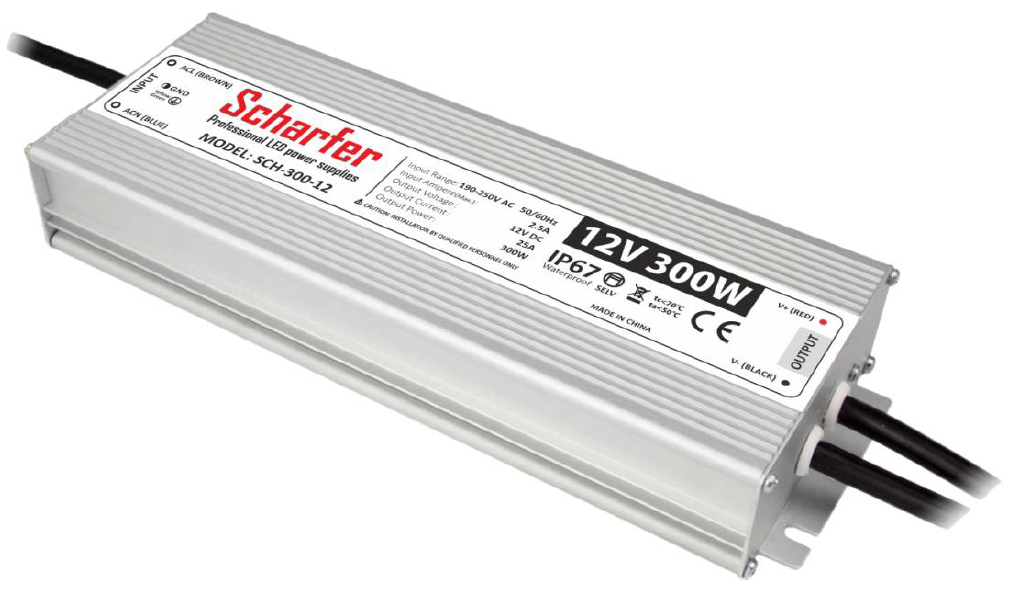 LED barošanas bloks 12V 300W 25A SCHARFER