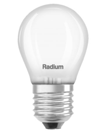 RADIUM STAR MINI-BALL LED lodveida spuldze E27 3,4W 470lm 2700K silti balta matēta filament ar CRI90