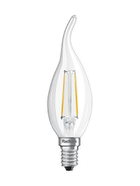 Filament LED spuldze svece vējā 470lm caurspīdīga