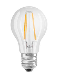 RADIUM Filament LED spuldze 6.0W 827 E27 caurspīdīga dimmējama